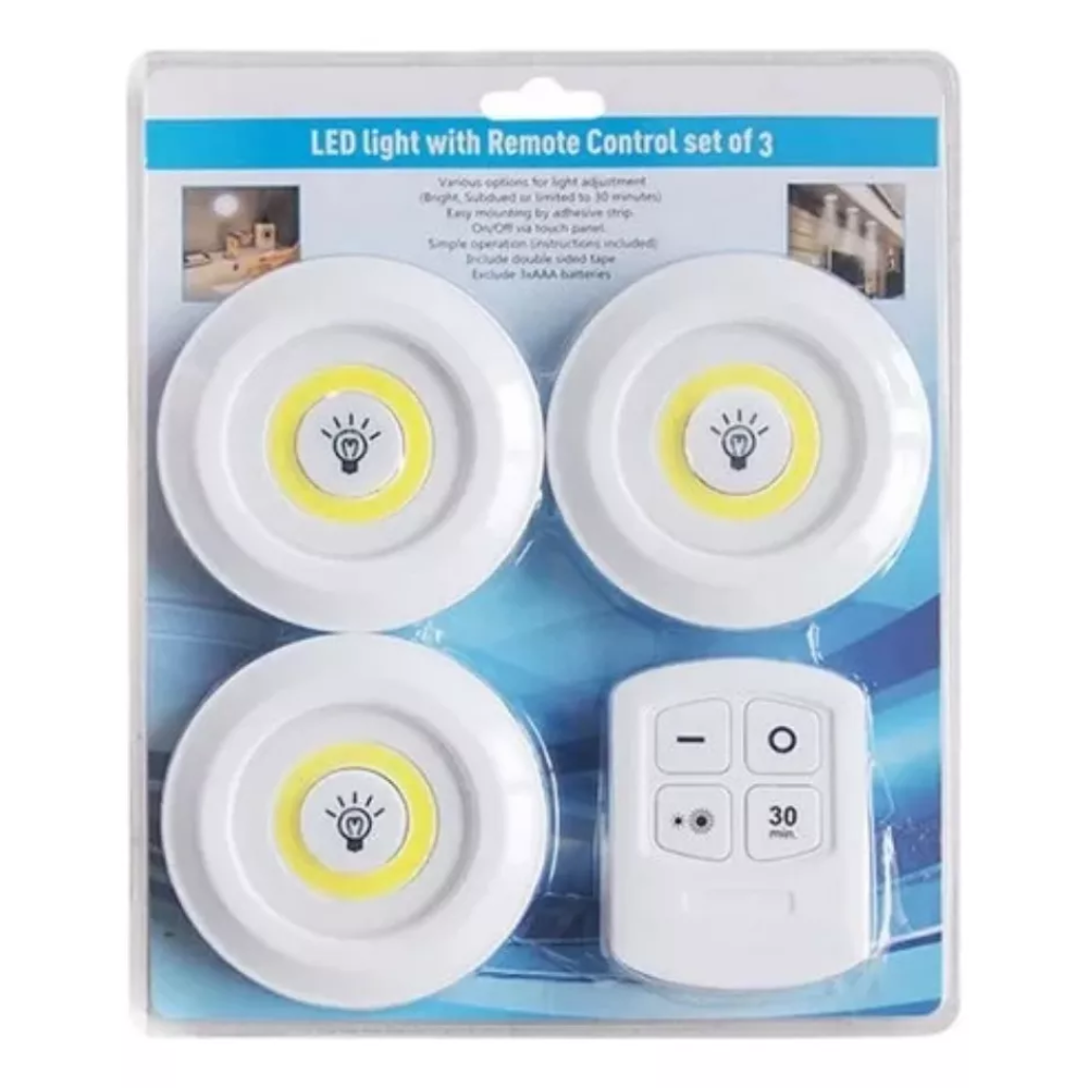 Set 3 Luces Led A Control Remoto
