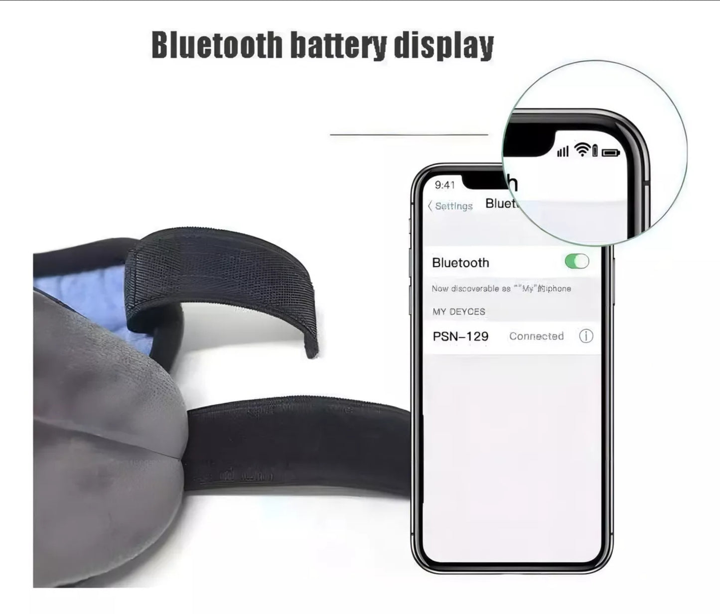 Antifaz mascara para dormir Bluetooth