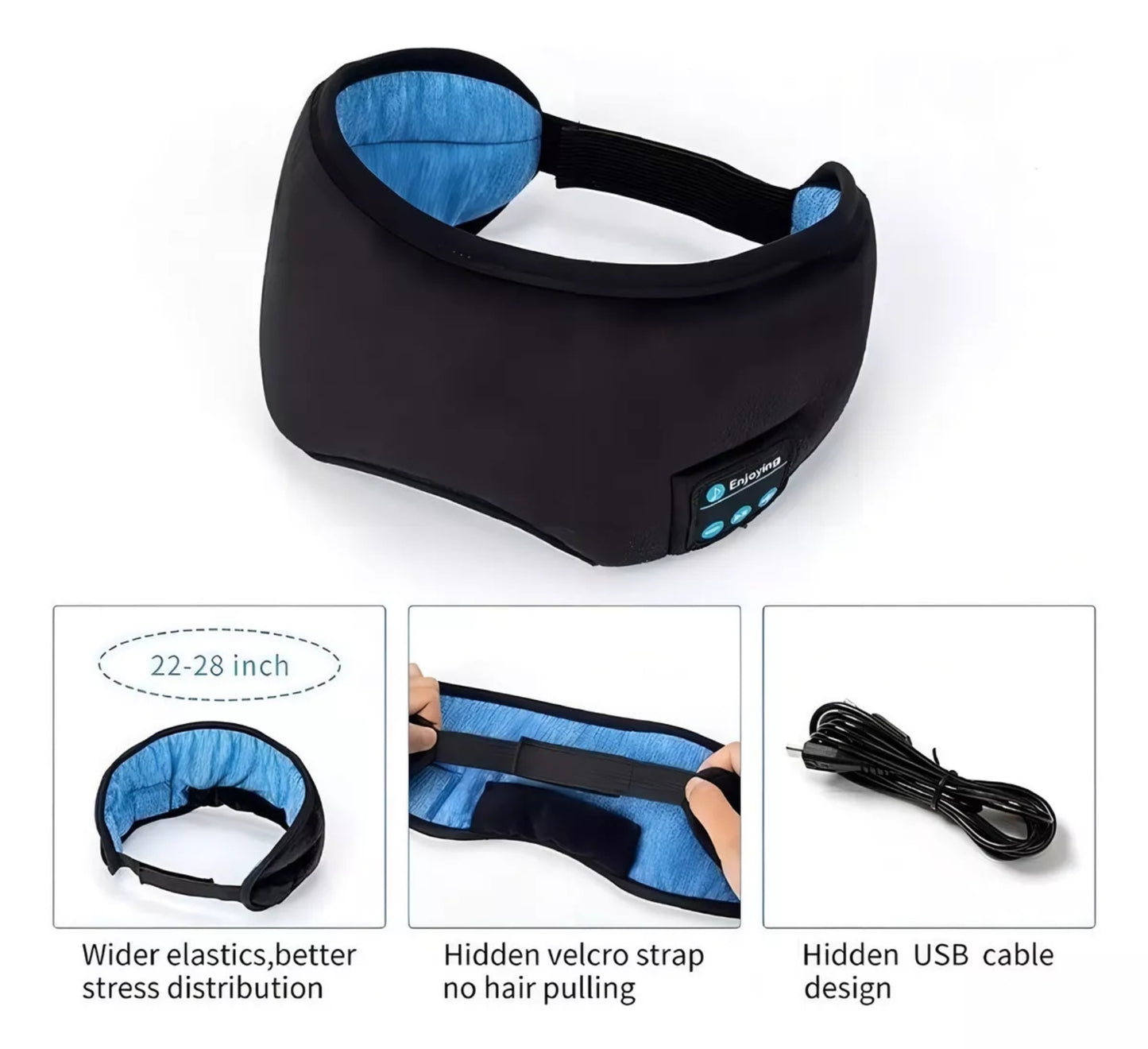 Antifaz mascara para dormir Bluetooth