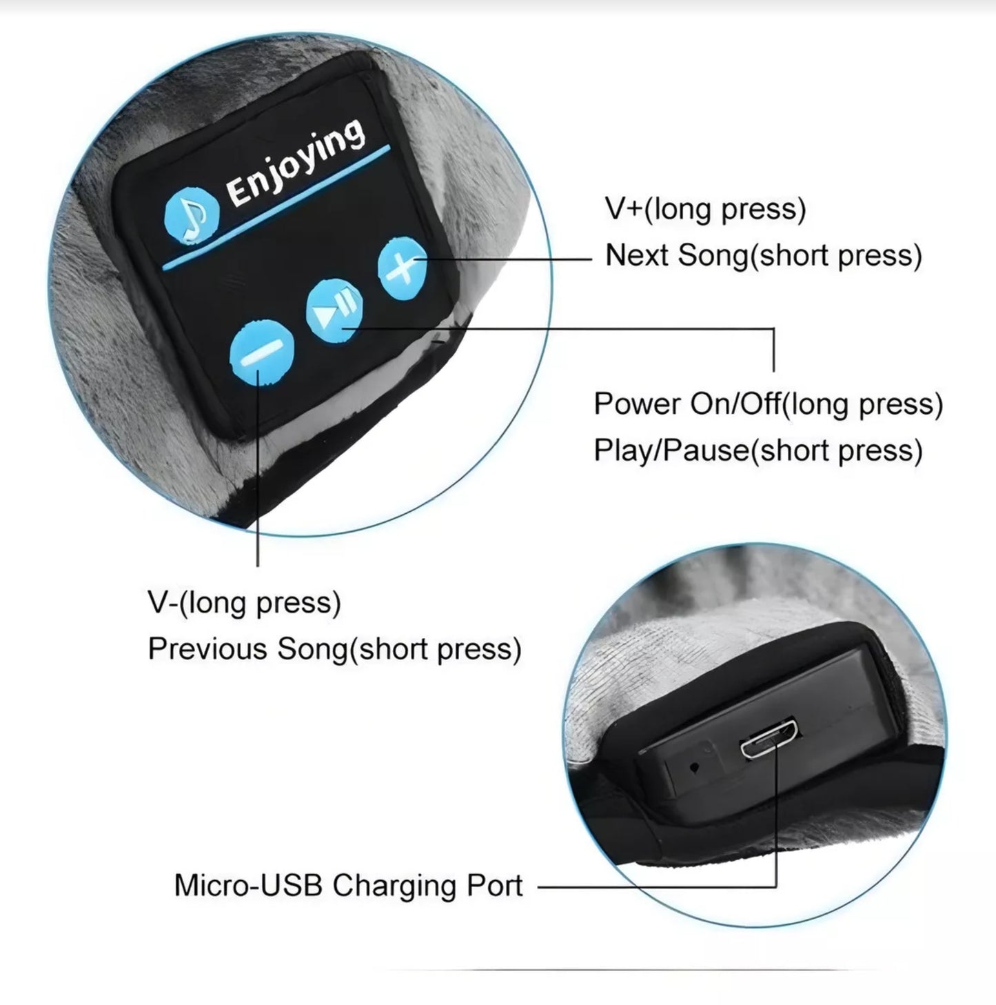 Antifaz mascara para dormir Bluetooth